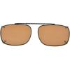 imageEyekepper Metal Frame Rim Polarized Lens Clip On Sunglasses 2 116quot x1 716quotBrown