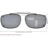 imageEyekepper Metal Frame Rim Polarized Lens Clip On Sunglasses 2 116quot x1 716quotBrown