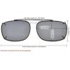 imageEyekepper Metal Frame Rim Polarized Lens Clip On Sunglasses 2 116quot x1 716quotG15