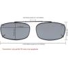 imageEyekepper Metal Frame Rim Polarized Lens Clip On Sunglasses 2 18quot x1 38quot Brown LensBrown