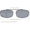 imageEyekepper Metal Frame Rim Polarized Lens Clip On Sunglasses 2 18quot x1 38quot Brown LensMix