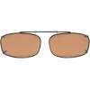 imageEyekepper Metal Frame Rim Polarized Lens Clip On Sunglasses 2 18quot x1 38quot Brown LensMix