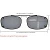 imageEyekepper Metal Frame Rim Polarized Lens Clip On Sunglasses 54  34MM3pcs Mix