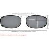 imageEyekepper Metal Frame Rim Polarized Lens Clip On Sunglasses 54  34MMGrey