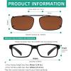 imageEyekepper Metal Frame Rim Polarized Lens Clip On Sunglasses 56  34MMBrown