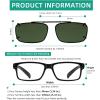 imageEyekepper Metal Frame Rim Polarized Lens Clip On Sunglasses 56  34MMGreen