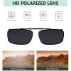 imageEyekepper Metal Frame Rim Polarized Lens Clip On Sunglasses 56  34MMGrey