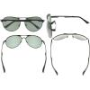 imageEyekepper Pilot Style Polycarbonate Lens Polarized Metal Frame Spring Hinges SunglassesBlackG15