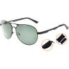 imageEyekepper Pilot Style Polycarbonate Lens Polarized Metal Frame Spring Hinges SunglassesBlackG15