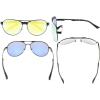 imageEyekepper Pilot Style Polycarbonate Lens Polarized Metal Frame Spring Hinges SunglassesBlackGold Mirror