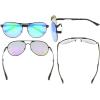 imageEyekepper Pilot Style Polycarbonate Lens Polarized Metal Frame Spring Hinges SunglassesBlackGreen Mirror