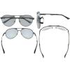 imageEyekepper Pilot Style Polycarbonate Lens Polarized Metal Frame Spring Hinges SunglassesBlackGrey Lens