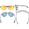 imageEyekepper Pilot Style Polycarbonate Lens Polarized Metal Frame Spring Hinges SunglassesBlackRed Mirror