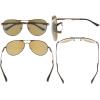 imageEyekepper Pilot Style Polycarbonate Lens Polarized Metal Frame Spring Hinges SunglassesBrownBrown Lens