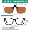 imageEyekepper Polarized Flip up Sunglasses Clip onBrown New