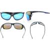 imageEyekepper Polycarbonate Polarized Sport Sunglasses Running TR90 UnbreakableBlackBlue Mirror