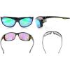 imageEyekepper Polycarbonate Polarized Sport Sunglasses Running TR90 UnbreakableBlackGreen Mirror