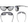 imageEyekepper Polycarbonate Polarized Sport Sunglasses Running TR90 UnbreakableBlackSilver Mirror