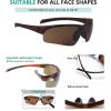 imageEyekepper TR90 Unbreakable Sports Polarized HalfRimless Bifocal SunglassesBrownBrown Lens