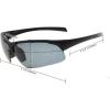 imageEyekepper TR90 Unbreakable Sports Polarized HalfRimless Bifocal SunglassesClearGrey Lens