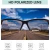 imageEyekepper TR90 Unbreakable Sports Polarized HalfRimless Bifocal SunglassesShiny BlackGrey Lens