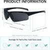 imageEyekepper TR90 Unbreakable Sports Polarized HalfRimless Bifocal SunglassesShiny BlackGrey Lens