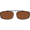 imageEyekepper Metal Frame Rim Polarized Lens Clip On Sunglasses 2 18quot x1 38quot Brown LensBrown