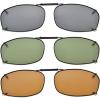 imageEyekepper Metal Frame Rim Polarized Lens Clip On Sunglasses 54  34MM3pcs Mix