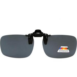 imageEyekepper 4 Pack Flipup ClipOn Sunglasses 59x39 MM Metal Wear Over GlassesGrey Lens