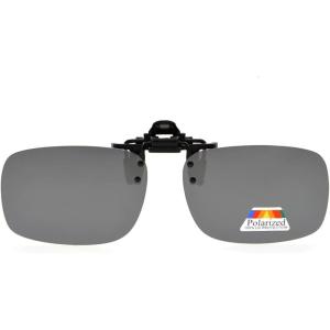 imageEyekepper 4 Pack Flipup ClipOn Sunglasses 59x39 MM Metal Wear Over GlassesSilver Mirror