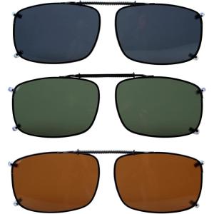 imageEyekepper Large Clip On Sunglasses Polarized Lens3pcgreybrowngreen
