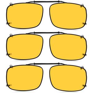 imageEyekepper Large Clip On Sunglasses Polarized Lens3pcyellow