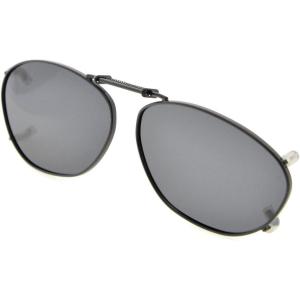 imageEyekepper Metal Frame Rim Polarized Lens Clip On Sunglasses 2quot x1 516quotGrey