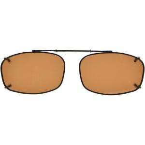 imageEyekepper Metal Frame Rim Polarized Lens Clip On Sunglasses 54  34MMBrown