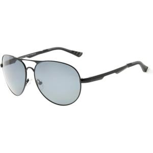 imageEyekepper Pilot Style Polycarbonate Lens Polarized Metal Frame Spring Hinges SunglassesBlackGrey Lens