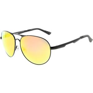 imageEyekepper Pilot Style Polycarbonate Lens Polarized Metal Frame Spring Hinges SunglassesBlackRed Mirror