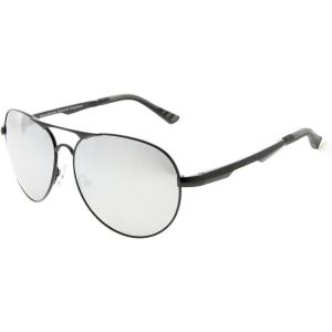 imageEyekepper Pilot Style Polycarbonate Lens Polarized Metal Frame Spring Hinges SunglassesBlackSilver Mirror