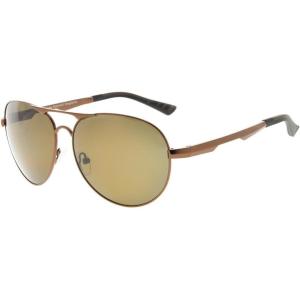 imageEyekepper Pilot Style Polycarbonate Lens Polarized Metal Frame Spring Hinges SunglassesBrownBrown Lens