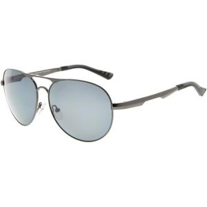 imageEyekepper Pilot Style Polycarbonate Lens Polarized Metal Frame Spring Hinges SunglassesGunmetalGrey Lens