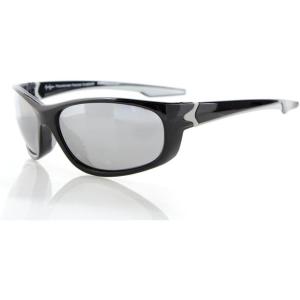 imageEyekepper Polycarbonate Polarized Sport Sunglasses Running TR90 UnbreakableBlackSilver Mirror