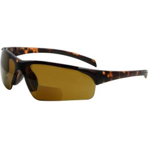 imageEyekepper TR90 Unbreakable Sports Polarized HalfRimless Bifocal SunglassesMatte Tortoise FrameBrown Lens