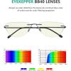 imageEyekepper 4pack Rimless Reading Glasses Blue Light Blocking Lightweight Women Men Half Moon Readers 204 Pack Mix Color2