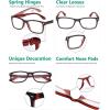imageEyekepper Computer Reading GlassesReduce Eye Strain Computer Readers Tortoise25Black RedClear Lens