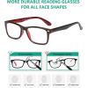 imageEyekepper Computer Reading GlassesReduce Eye Strain Computer Readers Tortoise25Black RedClear Lens