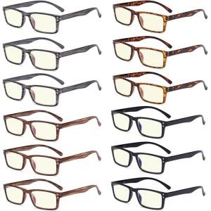imageEyekepper 4pack Rimless Reading Glasses Blue Light Blocking Lightweight Women Men Half Moon Readers 2012 Pack Mix Color  Uvr057