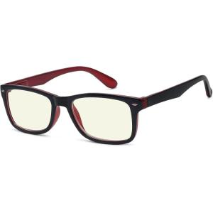 imageEyekepper Computer Reading GlassesReduce Eye Strain Computer Readers Tortoise25Black Redblock Blue Light Lens