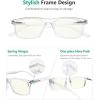imageEyekepper 2 Pack Computer Reading Glasses Blue Light Blocking Readers for Men Women Black2 Transparent