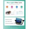 imageEyekepper 2 Pack Computer Reading Glasses Blue Light Blocking Readers for Men Women Black2 Transparent