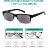 imageEyekepper 5 Pack Reading Glasses for Men Spring Hinges Classic Readers5pcs All Grey Lens