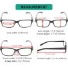 imageEyekepper 5 Pack Reading Glasses for Men Spring Hinges Classic Readers5pcs Mixwith Transparent Frame